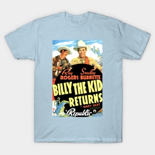 Classic Western Movie Poster - Billy the Kid Returns T-Shirt